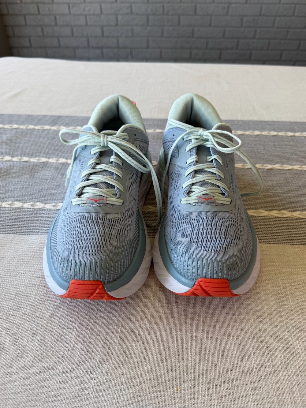 Hoka Bondi 7 Women’s Running Shoes White Blue Size 9 - Picture 4 of 11